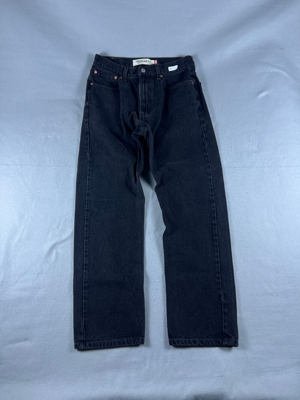 Levi Regular Fit Black Jeans 34x32 505 Straight Leg Vintage Wash Pants